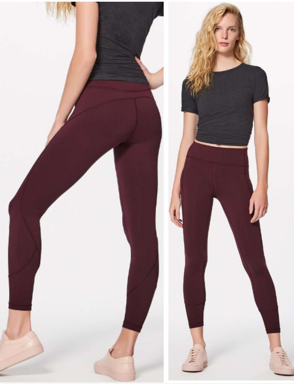 Lululemon In Movement 7/8 Tight - Garnet Women's 10 Yoga Activewear Athletic